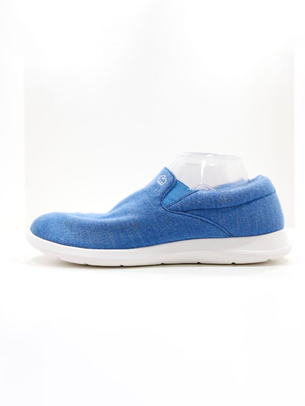 Merinos Blue Merino Wool Lightweight Slip On Comfort Sneakers - Men's 10/EU 43